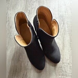 Sydney Elegant Black Ankle Booties Wedge Heel